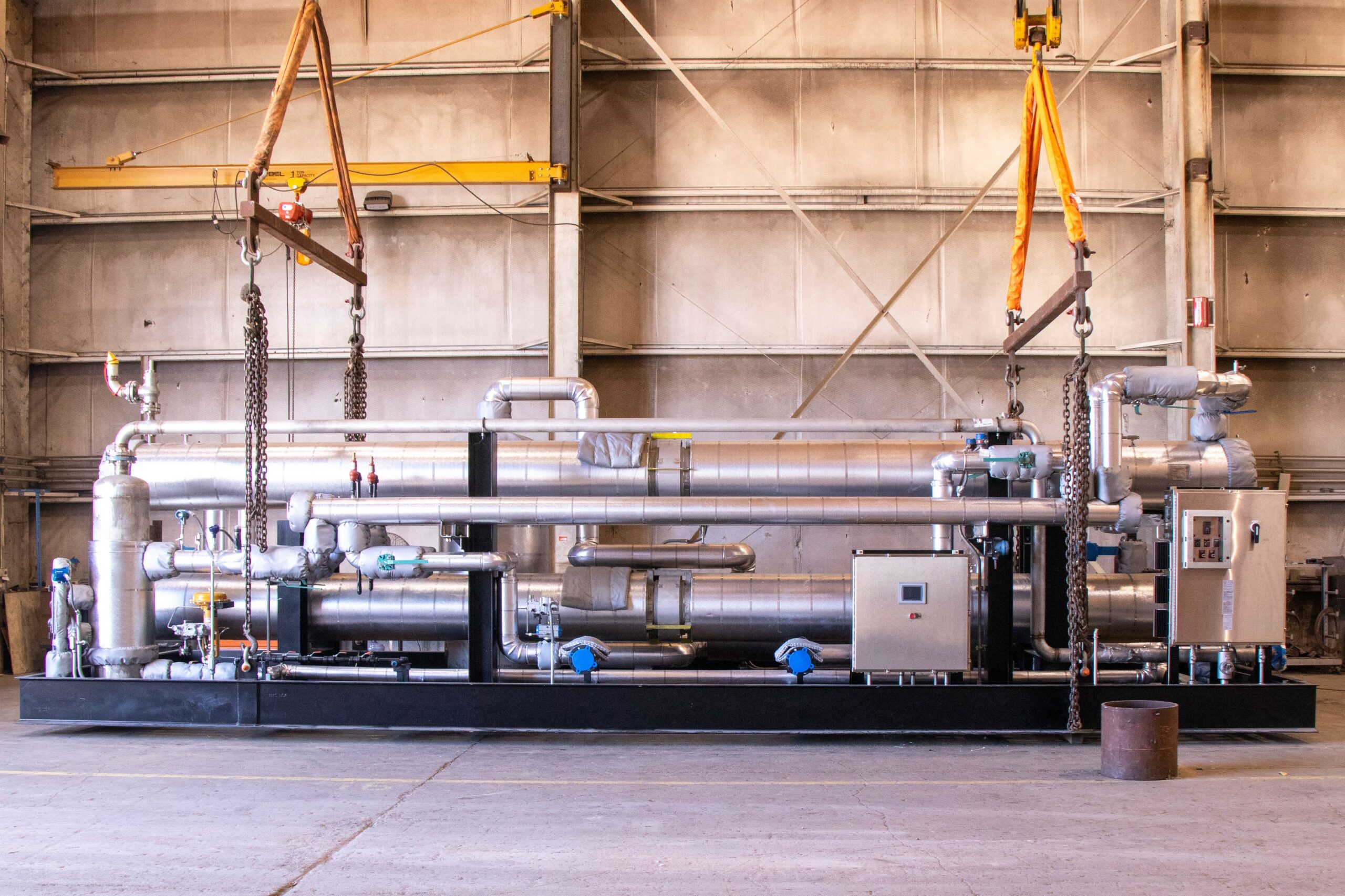 Newpoint Gas modular biogas upgrading skid at a landfill gas processing site