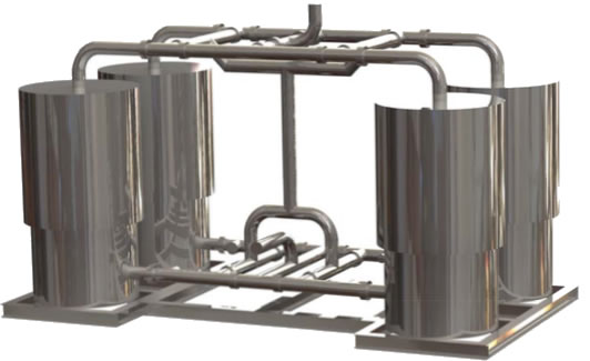 Newpoint Gas H2S scavenger contactor skid for sulfur removal from natural gas